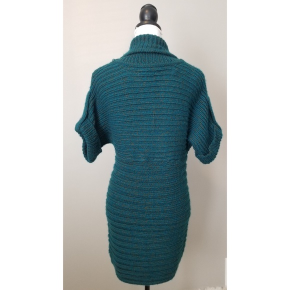 Turquoise/Brown Chunky-Knit Sweater - Picture 7 of 8